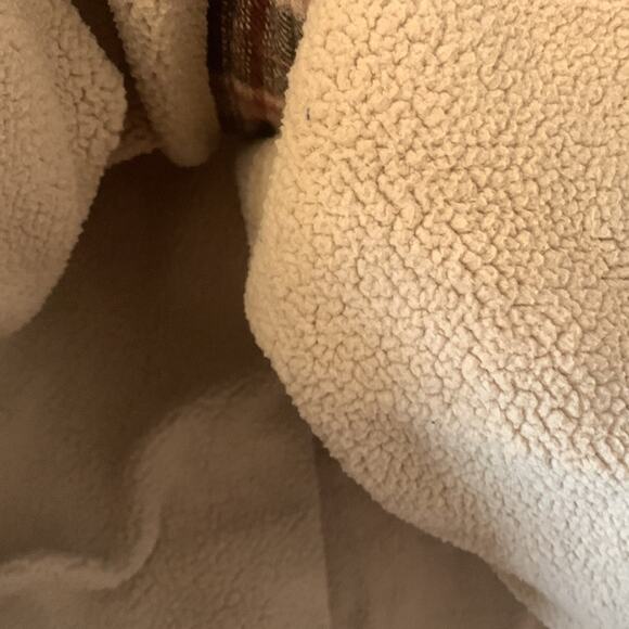 Levis mens large fleece lined plaid jacket gorp cool red black lumberjack outdoo - Picture 7 of 11